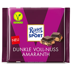 Ritter-Sport-1 Dunkle Voll-Nuss Amaranth, 100g