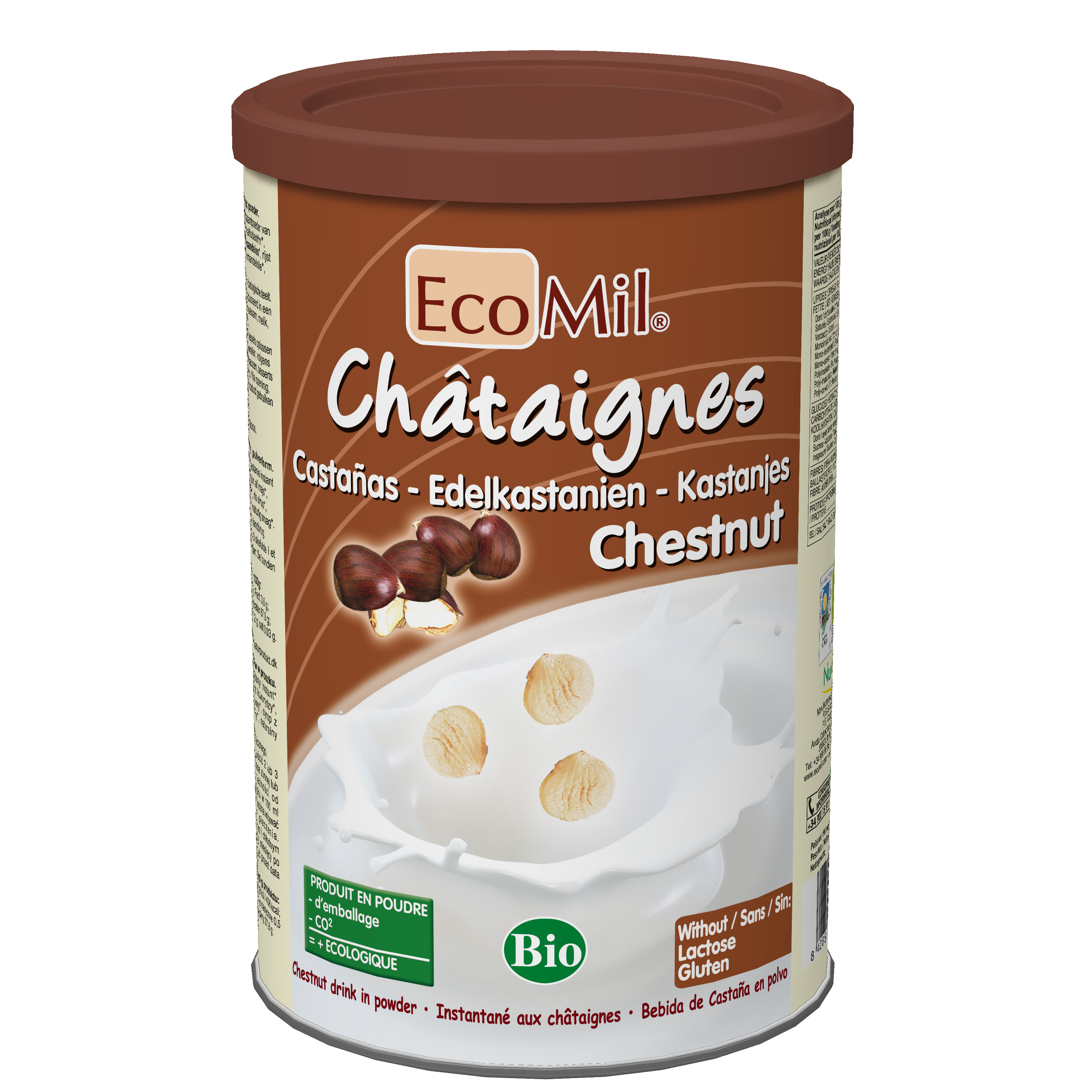 EcoMil-Instant-Chestnut-400g Bio Edelkastanienmilch Pulver