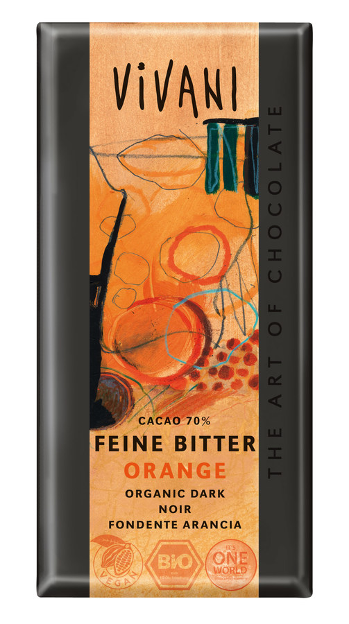Feine-Bitter-Orange-Schokolade-Vivani Bio Feine Bitter Orange Schokolade